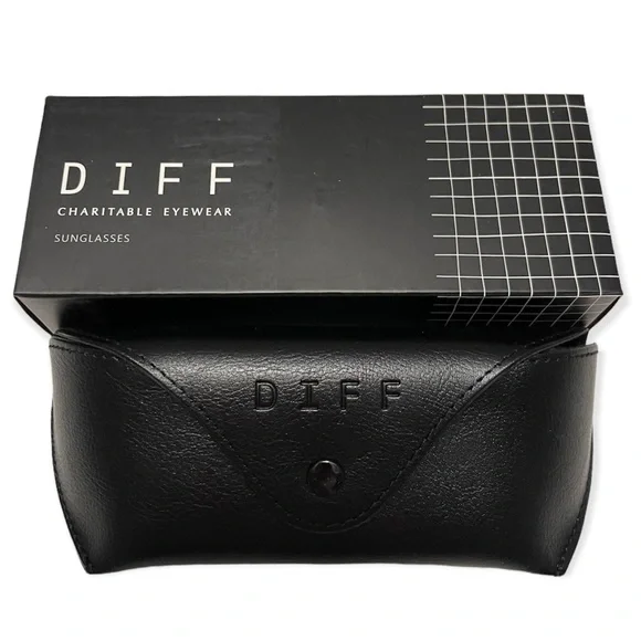 DIFF Dash Sunglasses Aviators Black Frame Grey Lens Unisex NIB - Picture 11 of 15